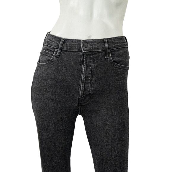 MOTHER denim Super Stunner Jeans Ankle Fray in Baa Baa Black Sheep sz 27 - Picture 11 of 13